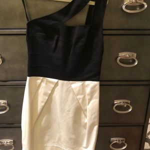 Black and white one strap dress
